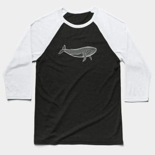 Humpback Whale - detailed marine animal drawing Baseball T-Shirt